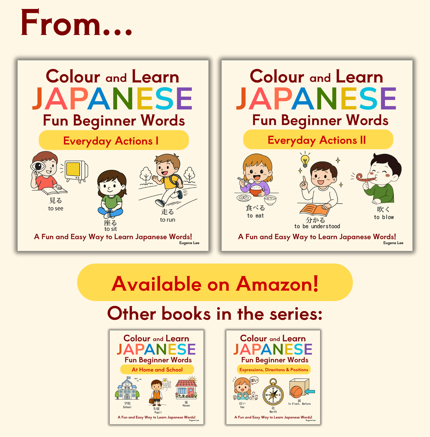 Everyday Actions-Verbs Vocabulary Printable Pack 7 of 9 (N5 Beginner Level) | Colour and Learn Japanese Fun Beginner Words: When Things Begin And End